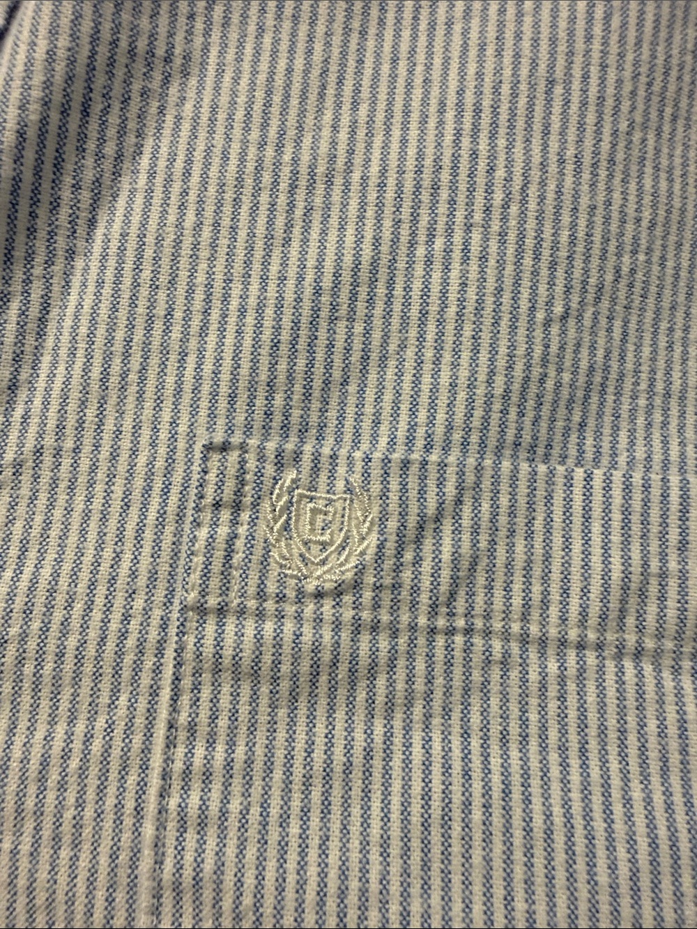 Chaps Two-Pattern Light Blue Men's Button-Down Shirt - Picture 3 of 5